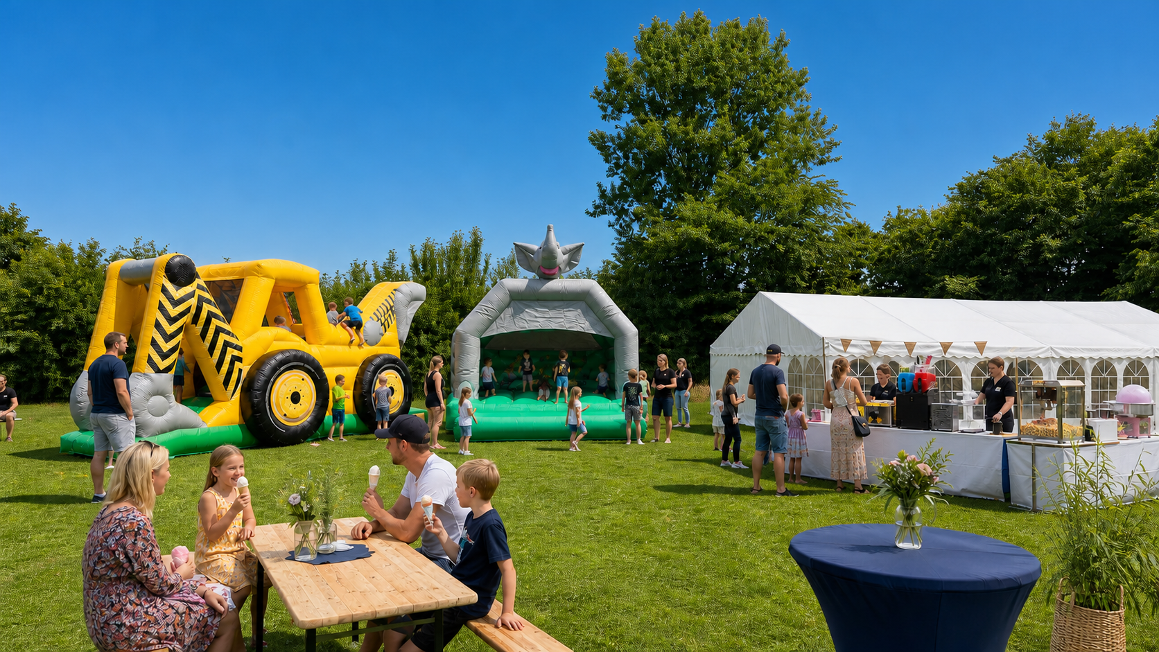 Byfest med udstyr fra MidtVest Festudlejning
